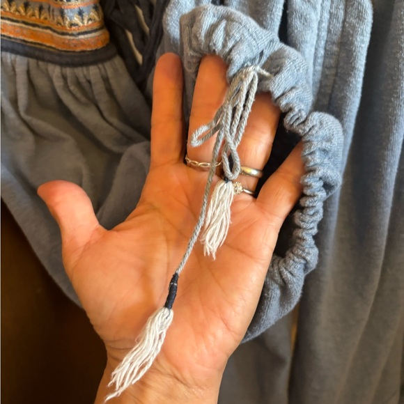 Free People Blouse Snow Kisses With Embroidery Size M - Picture 10 of 13